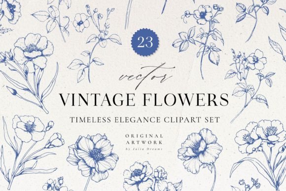 Download Vintage Flowers Timeless Elegance SVG - Flower Collection