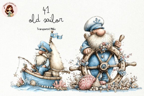 Download Whimsical Old Sailor PNG Clipart - Old Collection