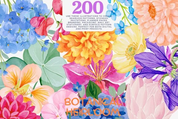 Download Watercolor Flower Clipart Bundle - Flower Collection