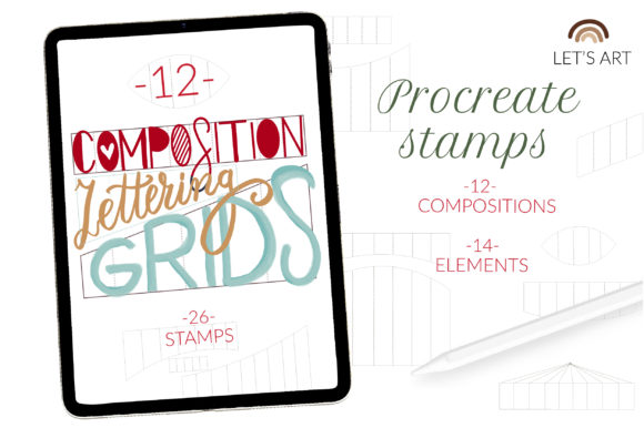 Download Lettering Grids Procreate Stamps Builder - Premium Resources