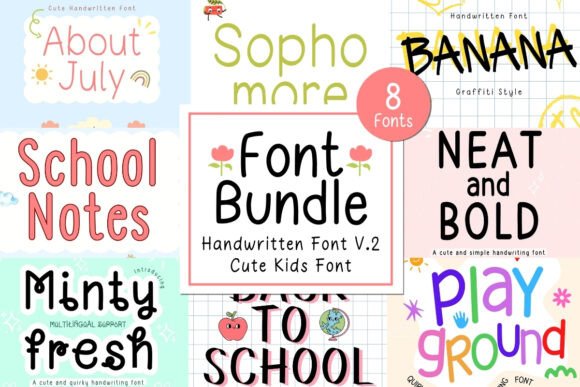 Download Neat &amp; Clean Handwritten Bundle V.2 - Handwritten Collection