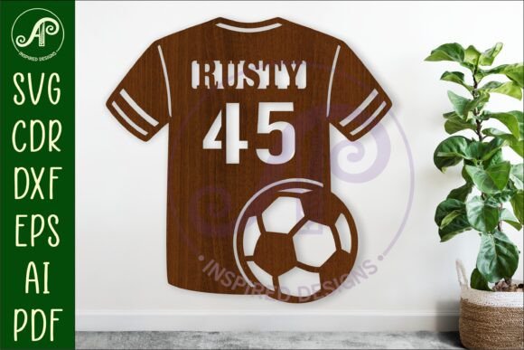 Download Soccer Shirt Name Sign Svg Laser Cut - Shirt Collection